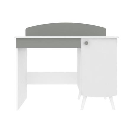 Imagem de Quarto Completo Doçura com escrivaninha 100% MDF Multimóveis Branco/cinza