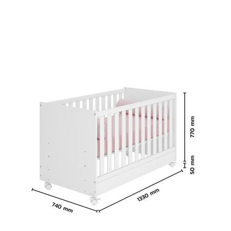 Quarto De Bebê Cômoda e Berço Doce Sonho 2 Branco - Qmovi Imagem de Quarto De Bebê Cômoda e Berço Doce Sonho 2 Branco - Qmovi