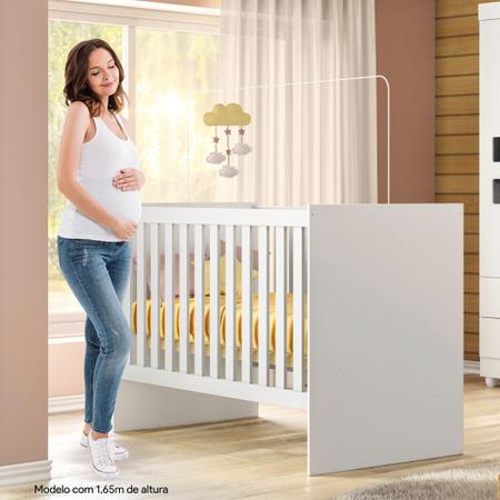 Imagem de Quarto de Bebê Completo 100% MDF com Guarda Roupa 3 Portas, Cômoda e Berço Life Espresso Móveis