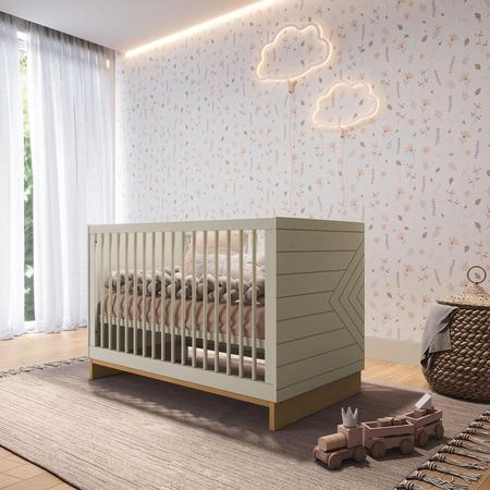 Imagem de Quarto de Bebê Completo 2 Pçs  Berço e Cômoda  Coleção Cubo