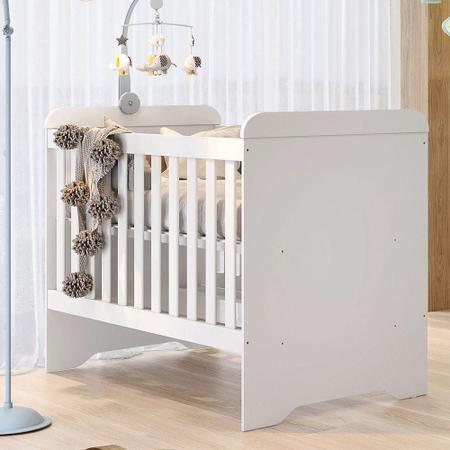 Imagem de Quarto de Bebê Completo Berço 3 em 1 Gabrielle Cômoda com Porta Fraldario Infantil Branco Carolina Baby