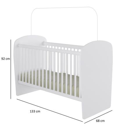 Imagem de Quarto de Bebê Completo com 1 Berço 1 Cômoda 1 Guarda Roupa Arco-Íris Móveis Percasa