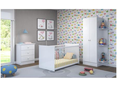 Imagem de Quarto de Bebê Completo com Berço Guarda-Roupa