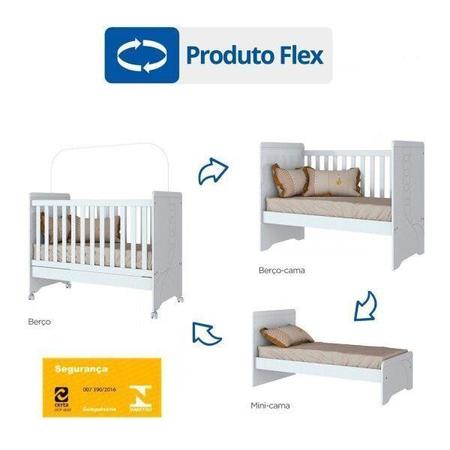 Imagem de Quarto de Bebê Completo com Guarda-Roupa 3 Portas, Cômoda e Berço Mini Cama Benjamin Espresso Móveis