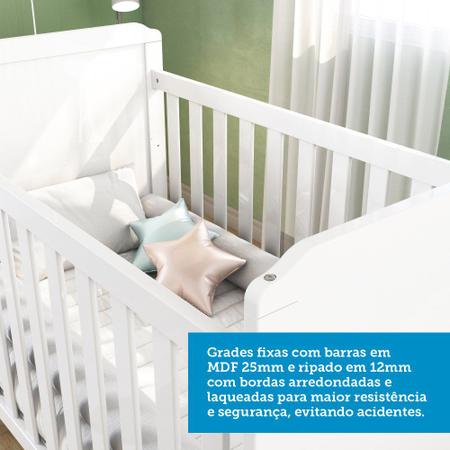 Imagem de Quarto de Bebê Completo com Guarda Roupas, Cômoda e Berço Mateo Provençal 100% MDF Espresso Móveis