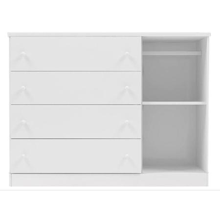 Quarto de Bebê Lívia com Berço Multifuncional Selena Branco Brilho - Phoenix - Phoenix Baby Imagem de Quarto de Bebê Lívia com Berço Multifuncional Selena Branco Brilho - Phoenix