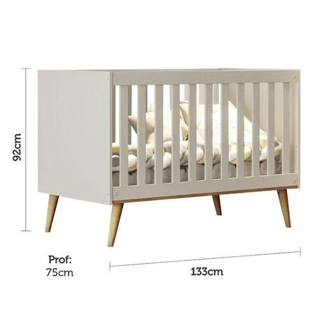 Imagem de Quarto de Bebê Ludmila Off White Bétula - Carolina Baby