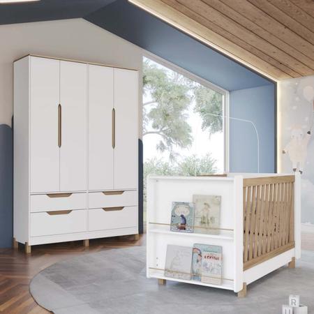 Quarto de Beb Retro Completo Ber o e Guarda Roupa 100 Mdf Zara