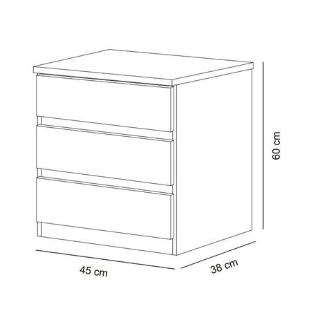 Imagem de Quarto de Casal Completo Espresso Móveis com Mesa de Cabeceira, Guarda Roupa 3 Portas 6 Gavetas e Cama 401277 Branco