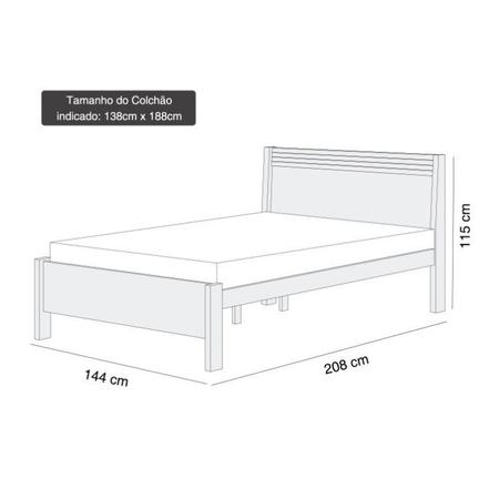 Imagem de Quarto de Casal Completo MadeiraMadeira com Cama e Guarda Roupa 2 Portas 2 Gavetas 401211 Canela