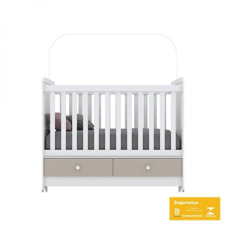 Imagem de Quarto Infantil Bolinha de Sabão Espresso Móveis Branco/Cristal