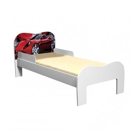 Imagem de Quarto Infantil Completo com Cama Infantil Soneca Carro Vermelho, Estante e Cômoda Young Tigus Baby