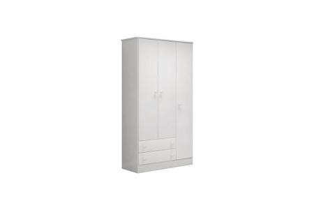 Imagem de Quarto Infantil Guarda Roupa 3 Portas, Berço e Cômoda 4 Gavetas Meu Soninho Branco - FdECOR