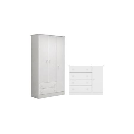 Quarto infantil Guarda Roupa e Cômoda Sapateira Branco - QMovi Imagem de Quarto infantil Guarda Roupa e Cômoda Sapateira Branco