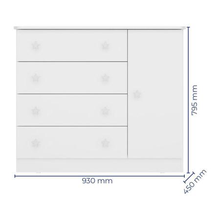 Quarto infantil Guarda Roupa e Cômoda Sapateira Branco - QMovi Imagem de Quarto infantil Guarda Roupa e Cômoda Sapateira Branco