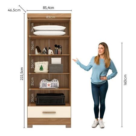 Imagem de Quarto Modulado 2 Peças 4 Portas 2 Gavetas Smart Plus Espresso Móveis