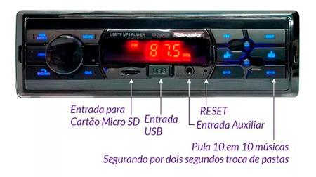Imagem de Quatro Alto-Falantes B3X60 X Triaxial 6" 50W RMS - Bravox + Roadstar Auto Rádio RS2604BR BT USB MicroSD