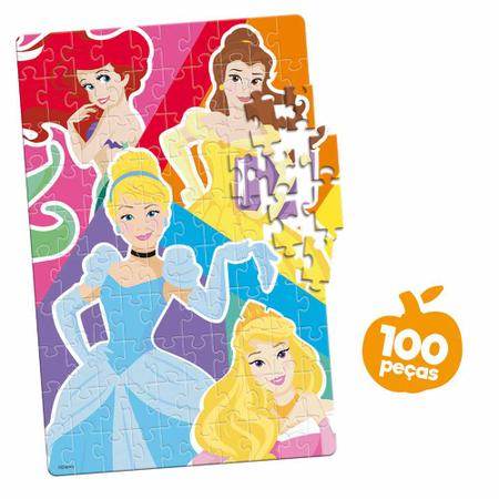 Imagem de Quebra-Cabeça - 100 Peças - Princesas Disney - Toyster