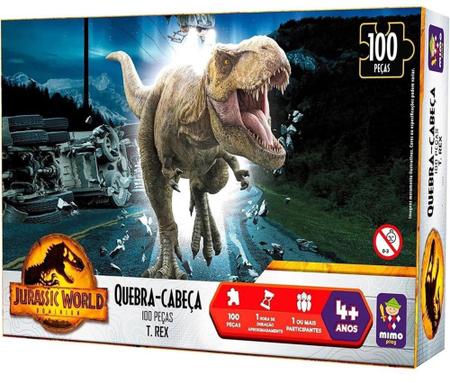 JOGO QUEBRA CABEÇA INFANTIL T-REX JURASSIC WORLD MIMO TOYS REF: 2056 4 ANOS  +