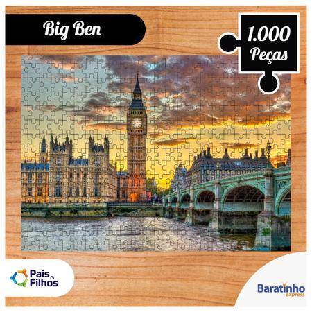 Imagem de Quebra-Cabeça 1000 Peças Big Ben Londres Puzzle Pai e Filhos
