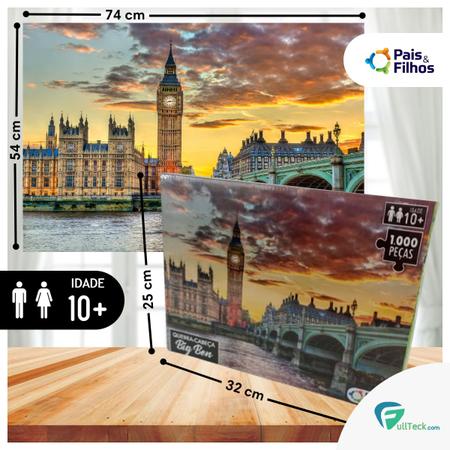 Jogo Quebra Cabeça Big Ben Londres Paisagem Puzzle 1000pçs