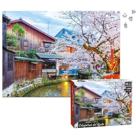 Quebra-Cabeça 1000 Peças Cerejeiras De Kyoto Premium - Pais e Filhos - Quebra  Cabeça - Magazine Luiza
