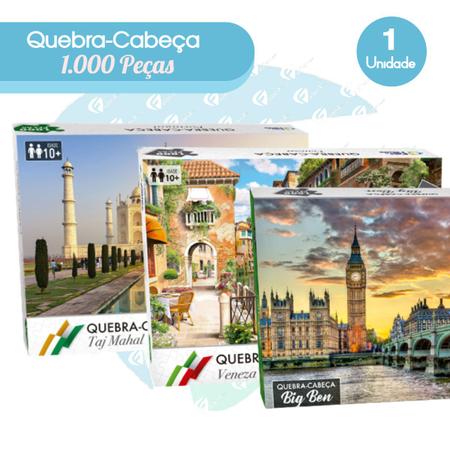 Imagem de Quebra-Cabeça 1000 Peças Turístico Puzzle Pais e Filhos
