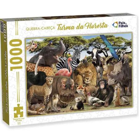 Quebra-Cabeça - 1000 peças - Planeta Animal - Pais e Filhos - Kits e Gifts