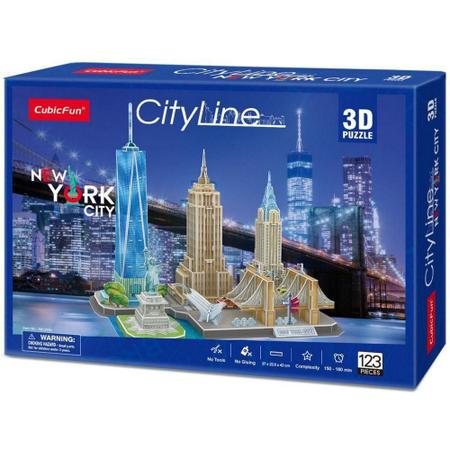 Imagem de Quebra Cabeça 123 Peças 3D Puzzle Modelo Cidade De Nova York
