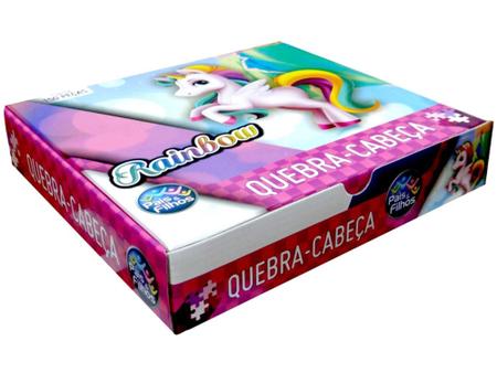 modelo de jogo de quebra-cabeça de 150 peças coloridas na paleta