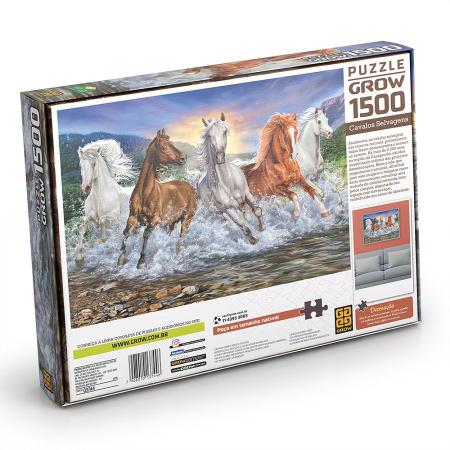 Jogo de Quebra-Cabeça Grow 1500 PCs Cavalos Selvagens - Quebra Cabeça -  Magazine Luiza