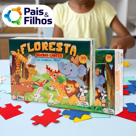 Quebra Cabeça Infantil Friends Animais Da Floresta 60 Peças - Pais e filhos  - Quebra Cabeça - Magazine Luiza