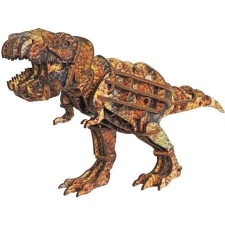 Crianças brinquedo criativo diy 3d andando t-rex quebra-cabeça de