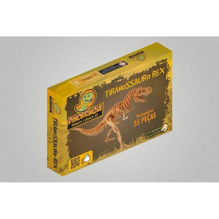 Quebra-Cabeça 3D, DINOSSAURO TIRANOSSAURO REX 55 peças em MDF -  DINOBRINQUE # Todos os Modelos de Quebra-Cabeça 3D Dinobrinque