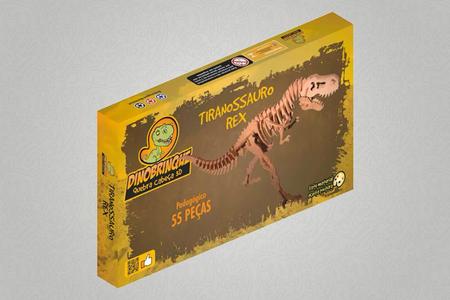 Quebra-Cabeça 3D, DINOSSAURO TIRANOSSAURO REX Edição Especial de 1 metro  55 peças em MDF - DINOBRINQUE # Todos os Modelos de Quebra-Cabeça 3D  Dinobrinque