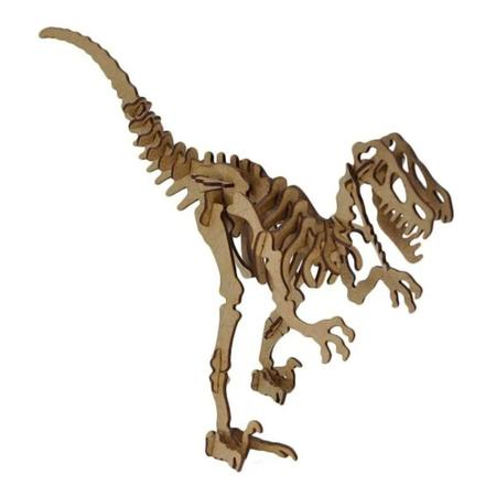 Jogo Dinossauro 3D - quebra-cabeça em madeira reflorestada