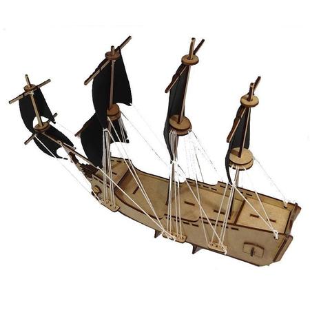 Imagem de Quebra Cabeça 3D Navio Pirata  Mdf