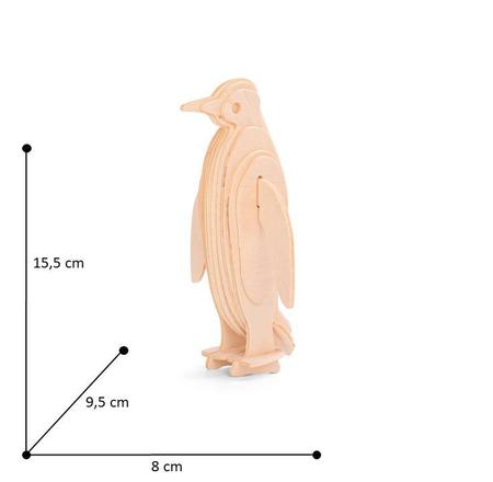 3d Quebra-cabeça - Animal Pinguim Puzzle Madeira com Caixa