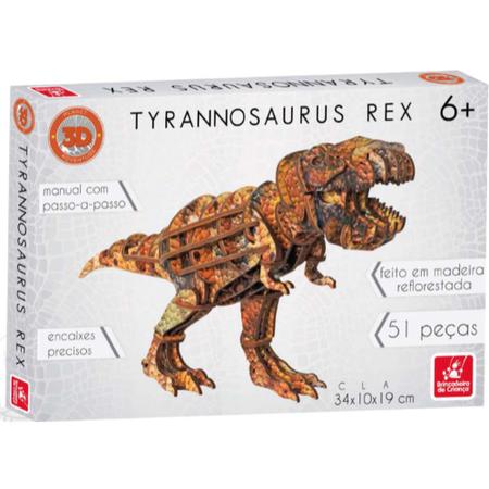 Crianças brinquedo criativo diy 3d andando t-rex quebra-cabeça de