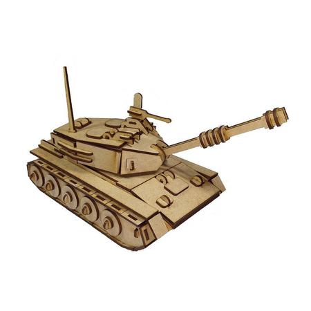 Imagem de Quebra Cabeça 3D Tanque de Guerra  Mdf