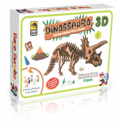 Quebra-cabeça 3D Dinossauros – DinoMania – Bate bumbo