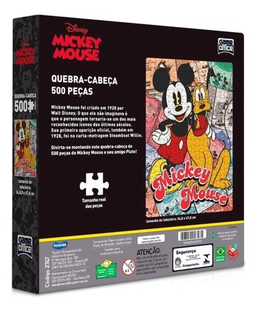 Quebra-Cabeça - Disney - Mickey Mouse - 500 Peças - Game Office - Toyster