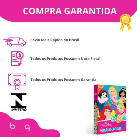 Quebra Cabeça 60 Peças Jogo Infantil Disney Princesas Rosa - Toyster - Quebra  Cabeça - Magazine Luiza