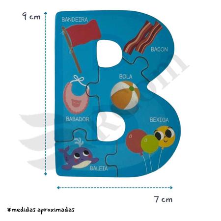 Material pedagogico quebra cabeca alfabeto