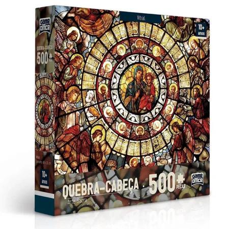 Puzzle Quebra Cabeça 500 peças Arte Sacra Vitral – Game Office