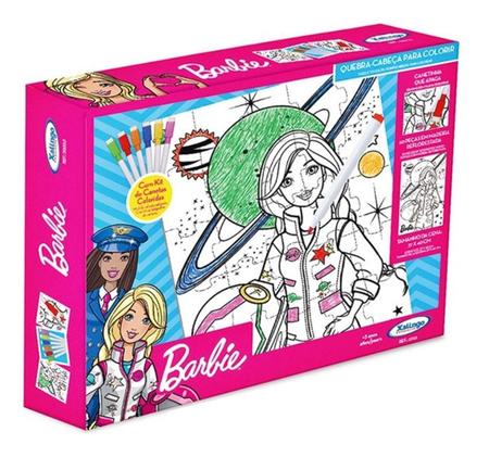 Quebra Cabeca para Colorir Barbie - Xalingo