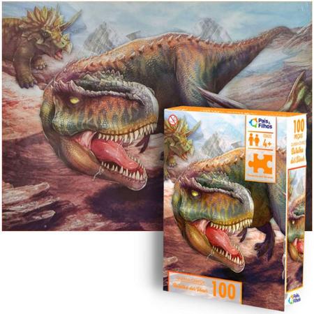 Jogo 4 Quebra Cabeça Dinossauros Infantil C/ 12 Peças