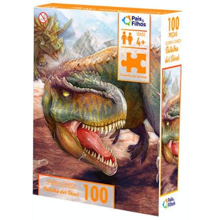 Jogo 4 Quebra Cabeça Dinossauros Infantil C/ 12 Peças