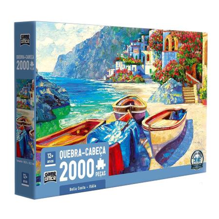 Quebra Cabeça Puzzle Bella Costa Itália 2000pç Game Office