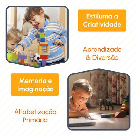 Kit 4 Jogos educativos infantis madeira aprendizado divertido para crianças  pré-escola atividades pedagógicos brincadeiras alfabetização memória  raciocínio lógico habilidades cognitivas aprender brincando presente